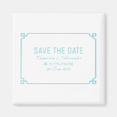 Aqua Paradise Deko Chic Save the Date Magnet (Vorne)