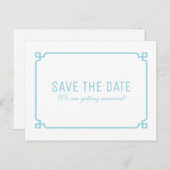 Aqua Paradise Deko Chic Save the Date Postkarte (Vorne/Hinten)