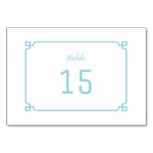 Aqua Paradise Deko Chic Table Card Tischnummer (Vorderseite)