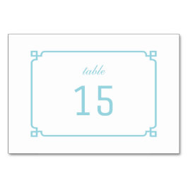 Aqua Paradise Deko Chic Table Card Tischnummer
