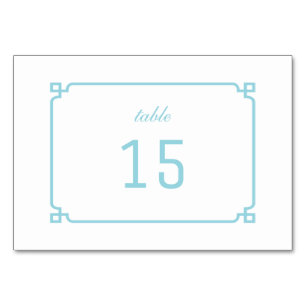 Aqua Paradise Deko Chic Table Card Tischnummer