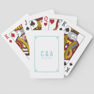 Aqua Paradise Deko Chic Wedding Playing Cards Spielkarten