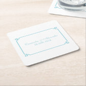 Aqua Paradise Deko Chic Wedding Rechteckiger Pappuntersetzer (angewinkelt)