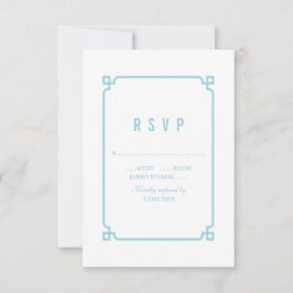 Aqua Paradise Deko Chic Wedding RSVP Karte