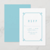Aqua Paradise Deko Chic Wedding RSVP Karte (Vorne/Hinten)