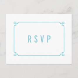 Aqua Paradise Deko Chic Wedding RSVP Postcard Einladungspostkarte