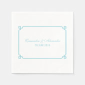 Aqua Paradise Deko Chic Wedding Serviette (Vorderseite)