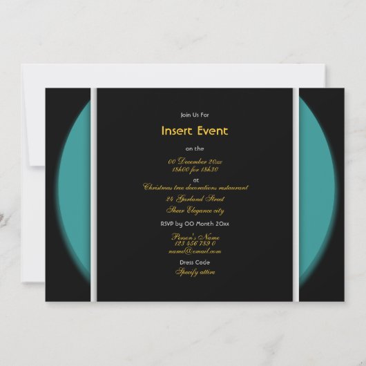 Aqua-Party Einladung (Rückseite)