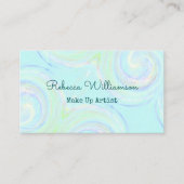 Aqua Pastel Swirl bildet Künstler Visitenkarte (Vorderseite)