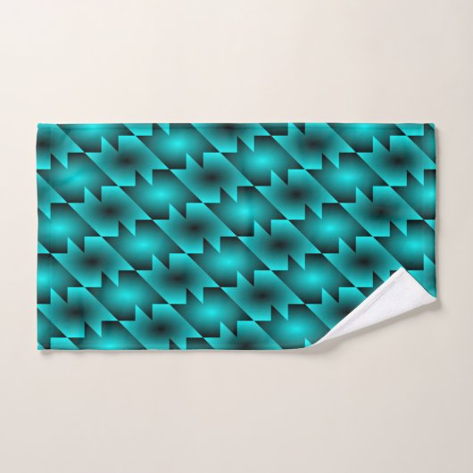 AQUA PATTERN DESIGN BADHANDTUCH SET (Handtuch)