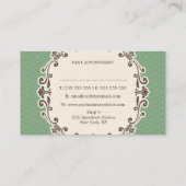 Aqua Pattern Hair Stylist Termine Karten (Rückseite)