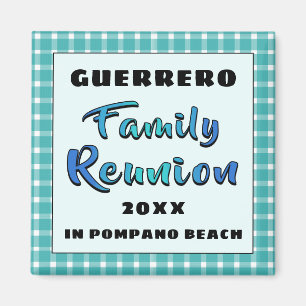 Aqua Pattern Keepake Souvenir Familie Wiedersehen Magnet