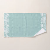 Aqua Patterns und Monogram Badetuch Set (Handtuch)