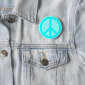 Aqua Peace Symbol Button (Beispiel)