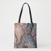 Aqua peach and black quilt pattern tasche (Vorderseite)