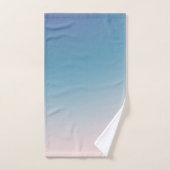 Aqua Peach Blush Ombre Badhandtuch Set (Handtuch)