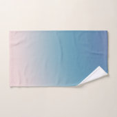 Aqua Peach Blush Ombre Badhandtuch Set (Handtuch)