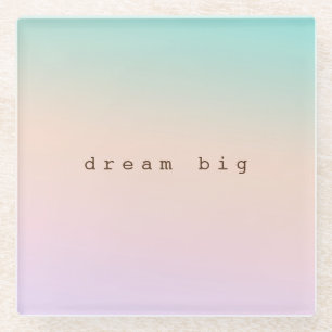 Aqua Peach Lila Pink Gefärbte Krawatte Ombre perso Glasuntersetzer