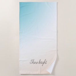 Aqua Peach White Ombre Strandtuch