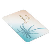 Aqua Peach White Palm Tree Gold Dream Magnet (Rechte Seite)