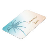 Aqua Peach White Palm Tree Gold Dream Magnet (Linke Seite)