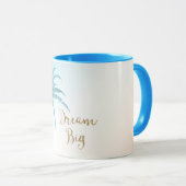 Aqua Peach White Palm Tree Gold Dream Tasse (VorderseiteRechts)