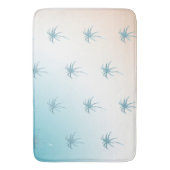 Aqua Peach White Palm Trem Gold Traum             Badematte (Vorderseite Vertikal)