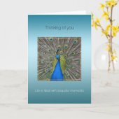 Aqua Peacock Beautiful Moments Karte (Gelbe Blume)