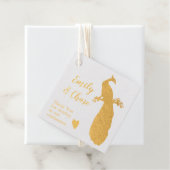 Aqua Peacock Colors Feathers Wedding Geschenkanhänger (Mit Box)