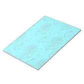 Aqua Peacock Feathers Notizblock (angewinkelt)