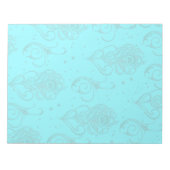 Aqua Peacock Feathers Notizblock (Vorderseite)