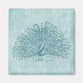 Aqua Peacock Magnet (Vorne)
