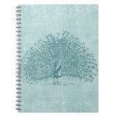 Aqua Peacock Notizblock (Vorderseite)