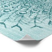 Aqua Peacock Poster (Ecke)
