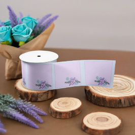 Aqua Peacock und Rose Satinband