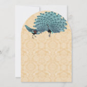 Aqua Peacocks wählen Sie Hintergrundfarbe Einladung (Rückseite)