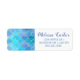 Aqua Pearlescent & Gold Mermaid Scanner Muster