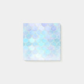 Aqua Pearlescent & Gold Mermaid Scanner Muster Post-it Klebezettel (Vorderseite)