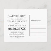 Aqua Peony und Blume Foto WEDD SPEICHERN DAS DATUM Ankündigungspostkarte (Rückseite)