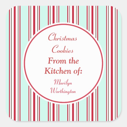 Aqua Peppermint Kitchen Stickers (Vorderseite)