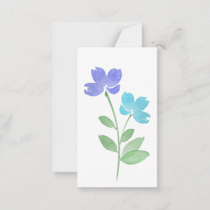 Aqua Periwinkle Blume Aqua Aqua Aqua Aqua Mitteilungskarte
