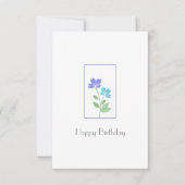 Aqua Periwinkle Blume Stems Karte (Vorderseite)