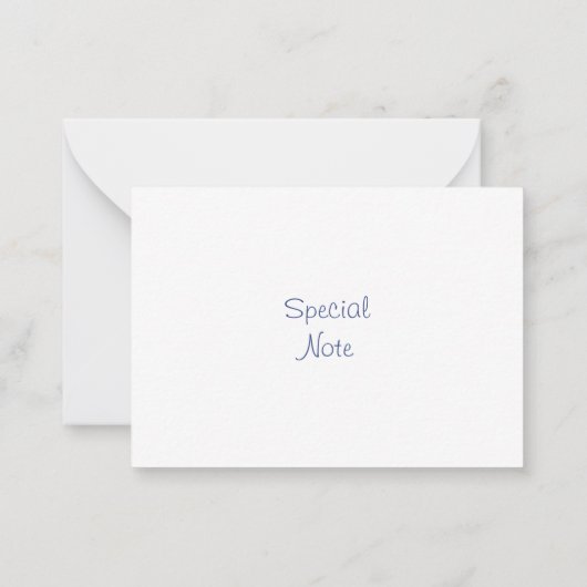 Aqua Periwinkle Lila Aquarell Blume Stems Mitteilungskarte (Rückseite)