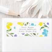 Aqua Periwinkle Yellow Watercolor Blume Stems (Insitu)