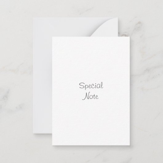 Aqua Periwinkle Yellow Watercolor Blume Stems Mitteilungskarte (Rückseite)