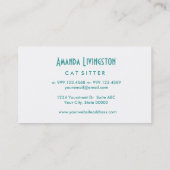 Aqua PET CARE Business Simple Style V63F Visitenkarte (Rückseite)