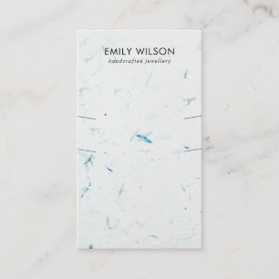 AQUA PETAL HANDMADE PAPIER LONG NECKLACE DISPLAY VISITENKARTE