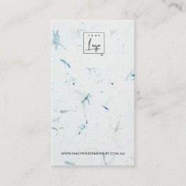 AQUA PETAL HANDMADE PAPIER STUD EARRING DISPLAY VISITENKARTE