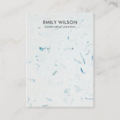 AQUA PETAL HANDMADE PAPIER STUD EARRING DISPLAY VISITENKARTE (Vorderseite)