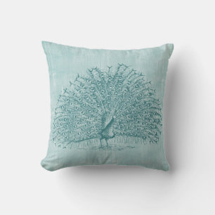 Aqua Pfau Kissen